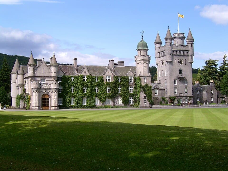 Photograph of Balmoral Castle, Balmoral Estates, Ballater, Aberdeenshire AB35 5TB, Scotland - location connected to the Jeffrey Epstein case