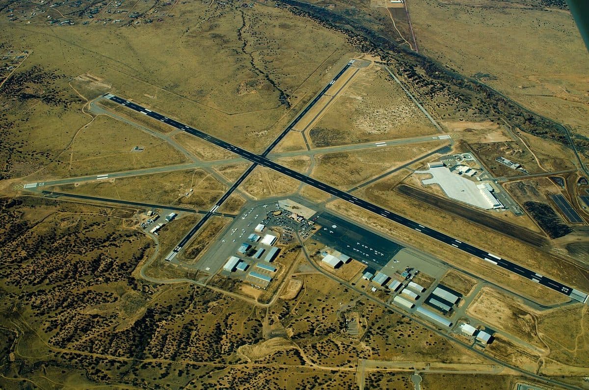 Photograph of Santa Fe Municipal Airport, 121 Aviation Dr, Santa Fe, NM 87507 - location connected to the Jeffrey Epstein case