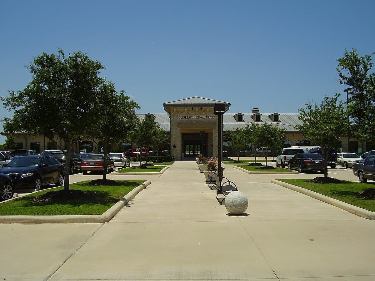 Photograph of Sugar Land Regional Airport, 12888B Hwy 6, Sugar Land, TX 77498 - location connected to the Jeffrey Epstein case