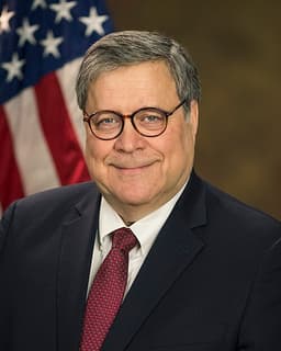 William Barr headshot from DOJ case files